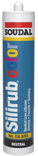 Soudal Silirub-Farbe | Silikondichtstoff | schwarzgrau ral 7021 | 300 ml – 115271