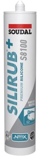 Soudal silirub+ s8100 neutral | Sanitär-Set | steingrau | 300 ml – 135719