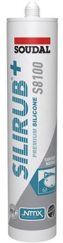 Soudal silirub+ s8100 neutral | Sanitär-Set | staubgrau | 300 ml – 135726