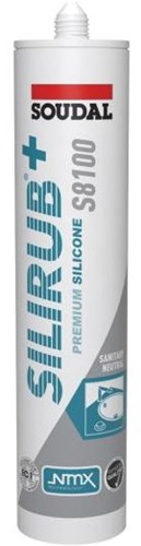 Soudal silirub+ s8100 neutral | Sanitär-Set | transparent grau | 300 ml – 135729