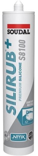 Soudal silirub+ s8100 neutral | Sanitär-Set | silbergrau | 300 ml – 135724
