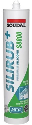 Soudal silirub+ s8800 | Naturstein | Silikondichtstoff | Gelenk grau | 300 ml – 120994