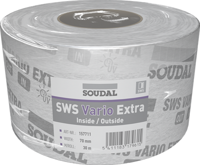 Soudal sws vario extra | feuchtigkeitsregulierende Folie | 70mm x 30m | weiß - 157711