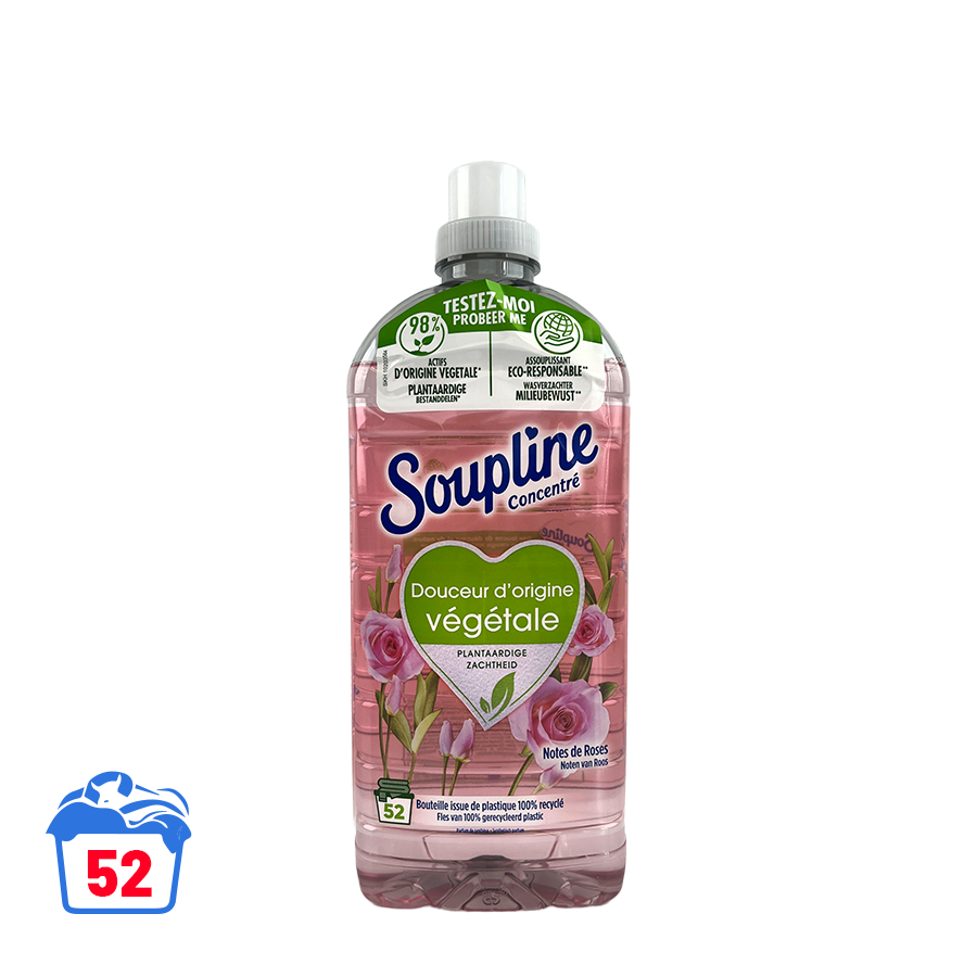 Soupline Weichspüler, pflanzliche Weichheit, Rosennoten, 1300 ml