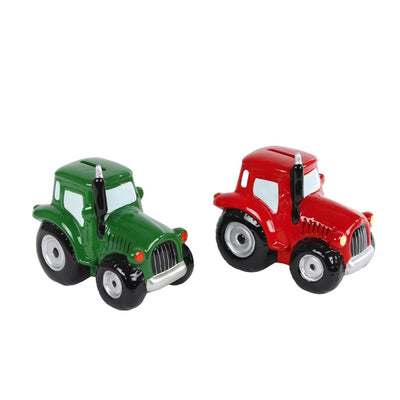 Kinderglobus Spardose Traktor aus Keramik (2 sort.)