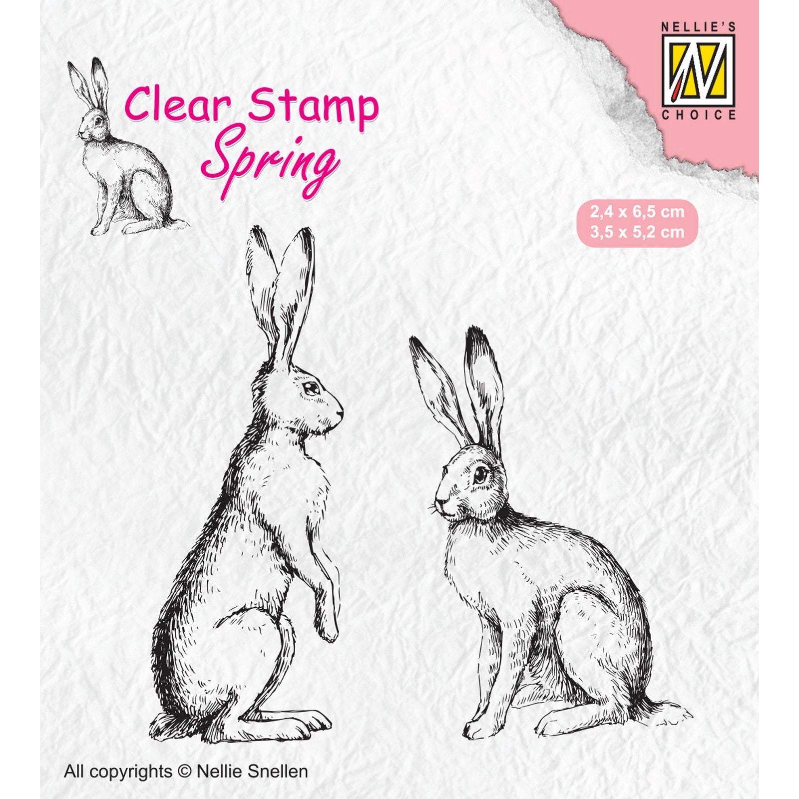 Nellies Wahl • Frühlings-Klarstempel zwei Hasen-2