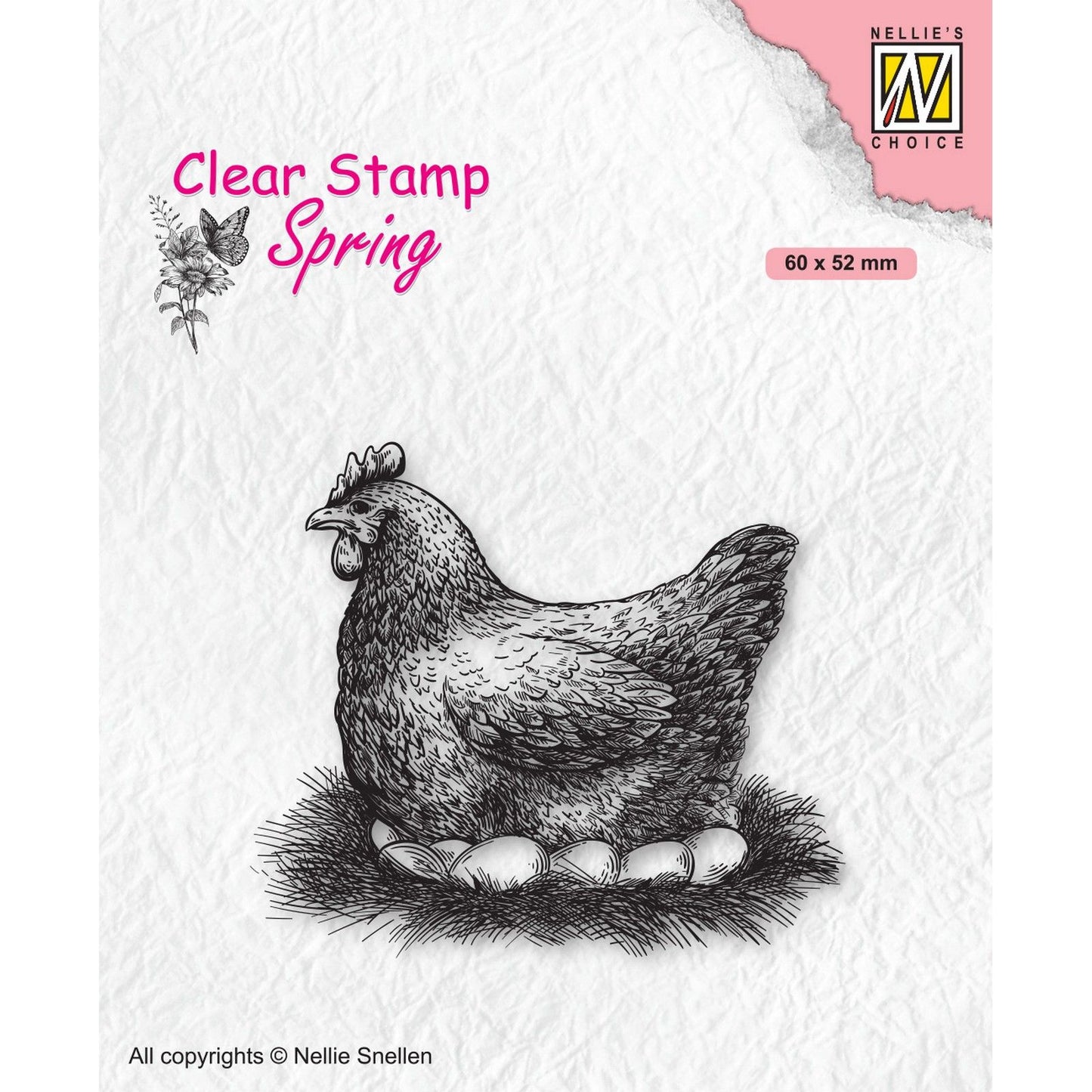 Nellies Wahl • Frühlings-Klarsichtstempel Glucke