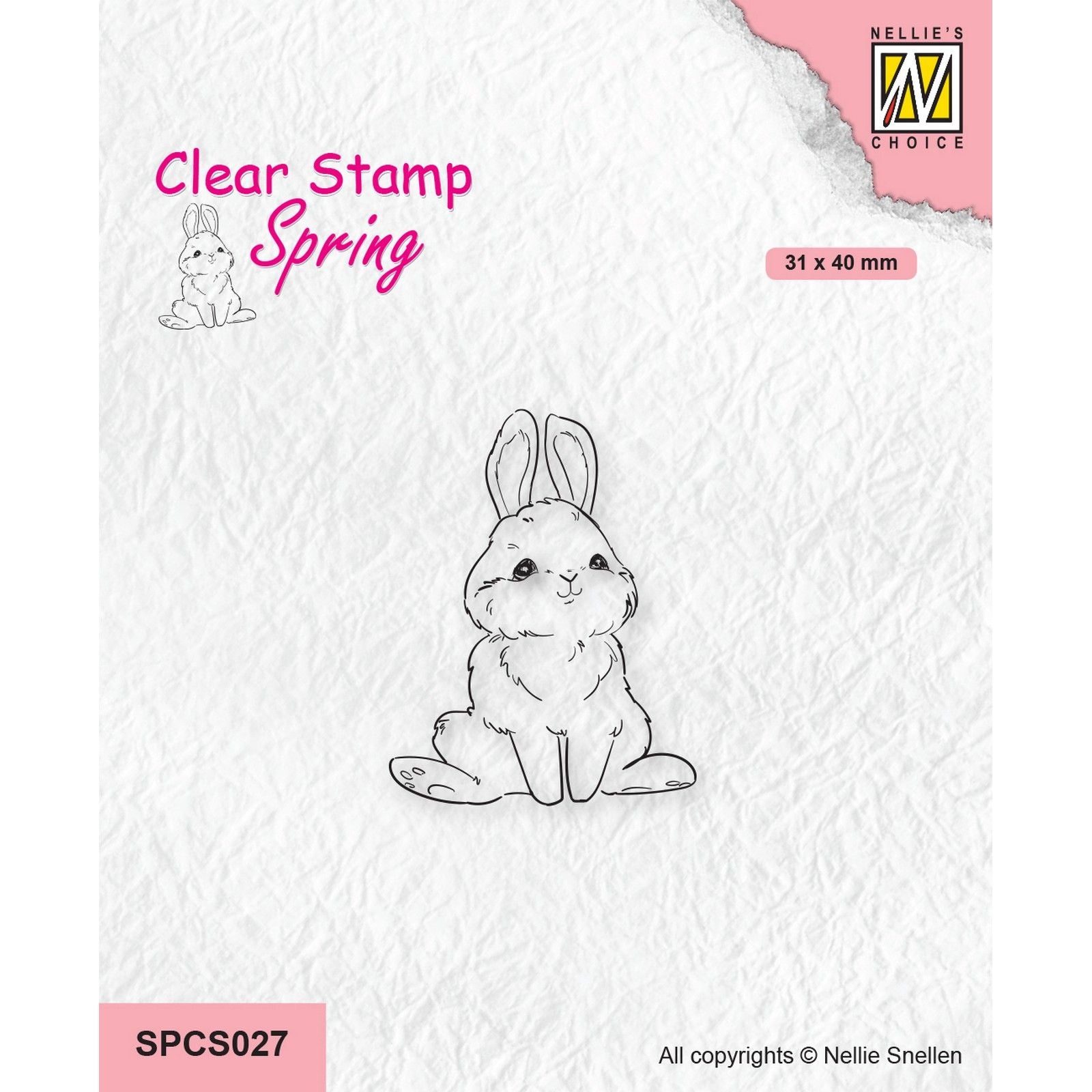 Nellies Wahl • Frühlings-Klarstempel „Süßer Hase-2“.