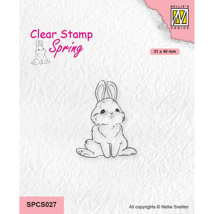 Nellies Wahl • Frühlings-Klarstempel „Süßer Hase-2“.