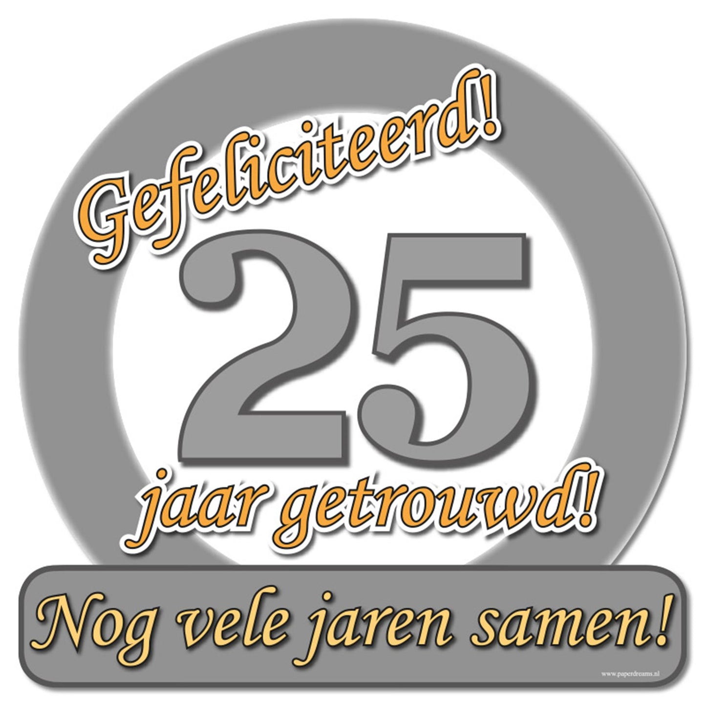 Paperdreams Kronenschild-Spezial - 25 Jahre verheiratet
