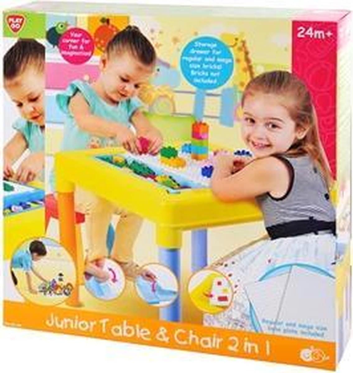 Tisch spielen mit Stuhl und Aufbewahrungsfach