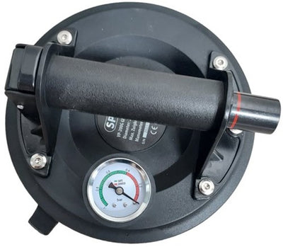 Spero 200 mm Glasfliesen-Vakuumpumpenkolben Pro – Manometer – max: 56 kg vp200g – vp200g