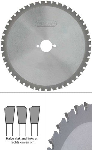 Spero 60tx255mm Metall-TCT-Sägeblatt – Bohrung 30 mm – spm-255-60-30