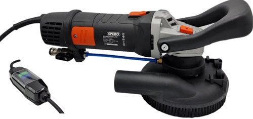 Spero sphs1001w | Poliermaschine | 1400 Watt | Nassgebrauch | mit federbelasteter Staubschutzhülle, abnehmbarer Nase – sphs1001w