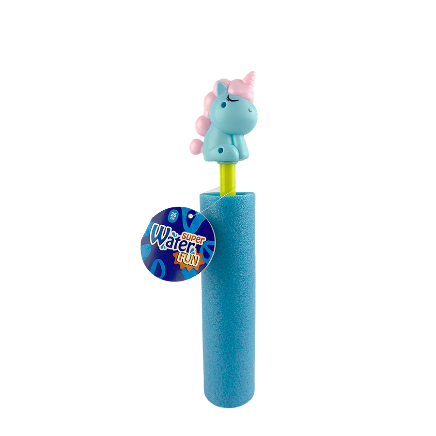Spritzwasserspritze Einhorn blau 26cm