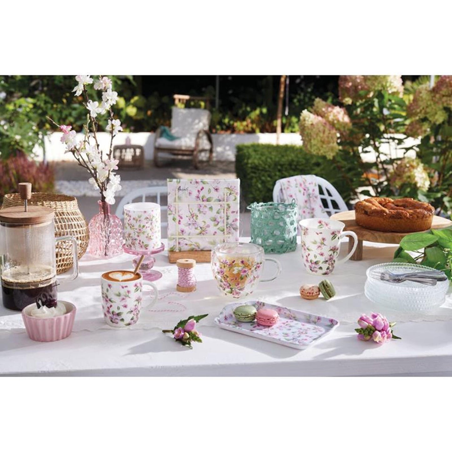 Ambiente Serviette 25 Frühlingsblüten weiß