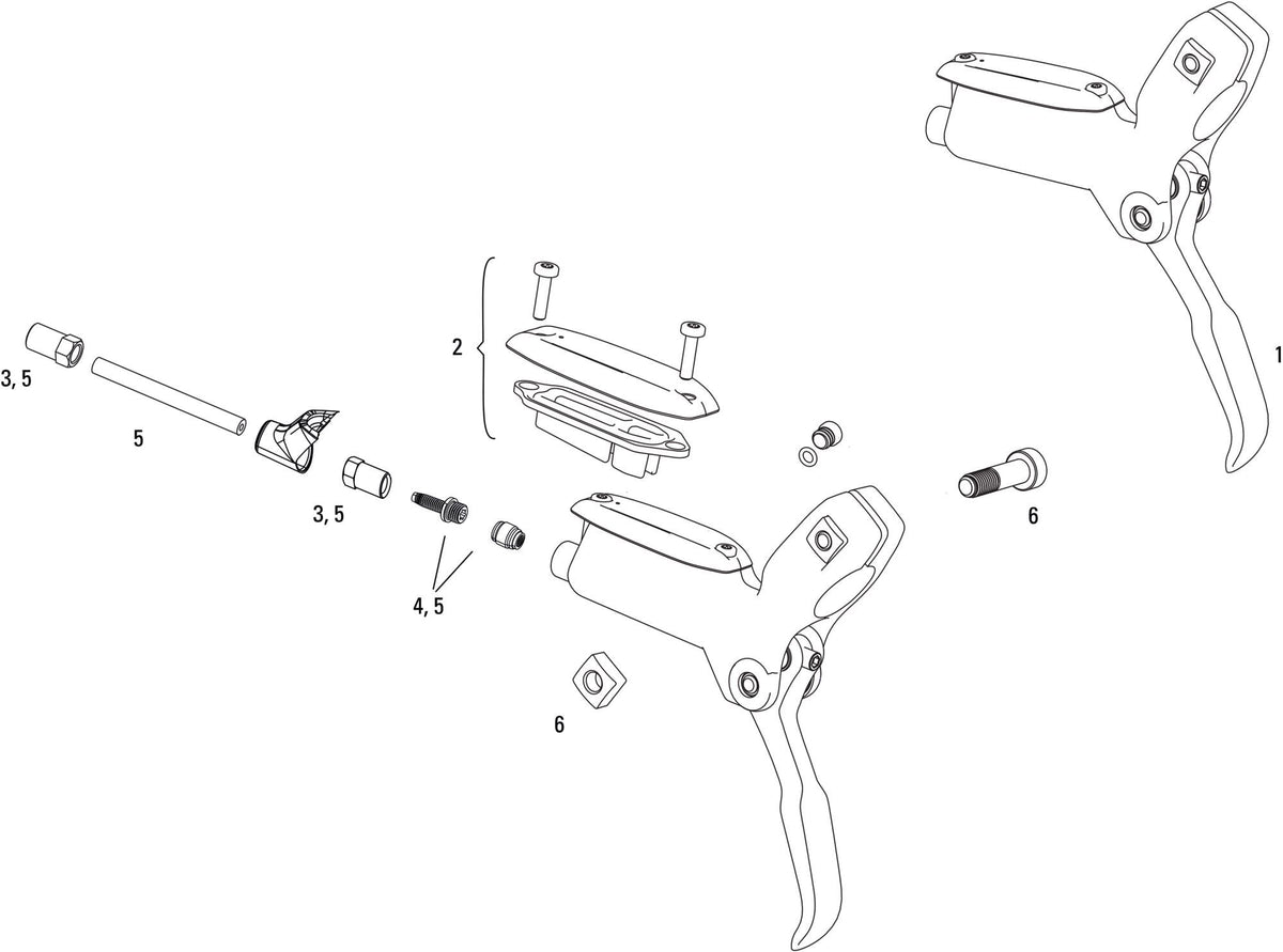 SRAM -Scheibenbremsspiegel FR. 950 mm schwarz