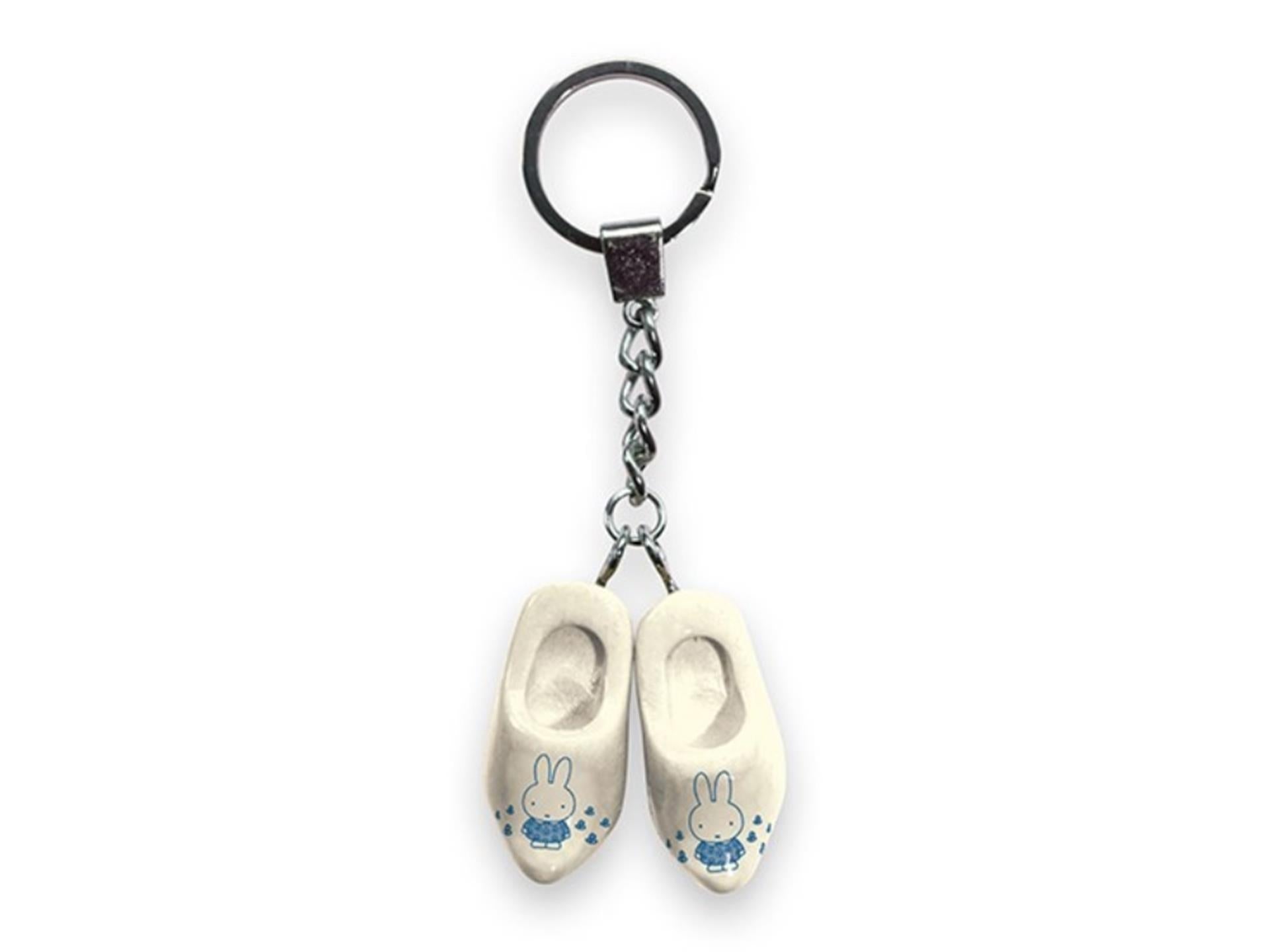 Miffy Schlüsselanhänger 2 Clogs 4cm weiß schw