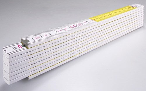 Abi-Stla-Gliedermaßstab, 417 weiß-gelbes Holz 2 m – 14555
