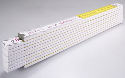 Abi-Stla-Gliedermaßstab, 417 weiß-gelbes Holz 2 m – 14555