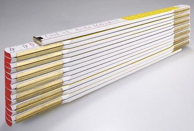 Stabila Zollstock, 617 11 weiß-gelbes Holz 3m - 01231