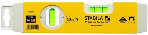 Stabila-Wasserwaage, 70 tm 1v1h Libelle, Magnetstreifen – 02190