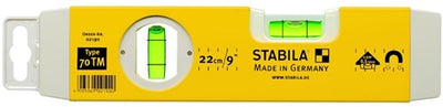 Stabila-Wasserwaage, 70 tm 1v1h Libelle, Magnetstreifen – 02190