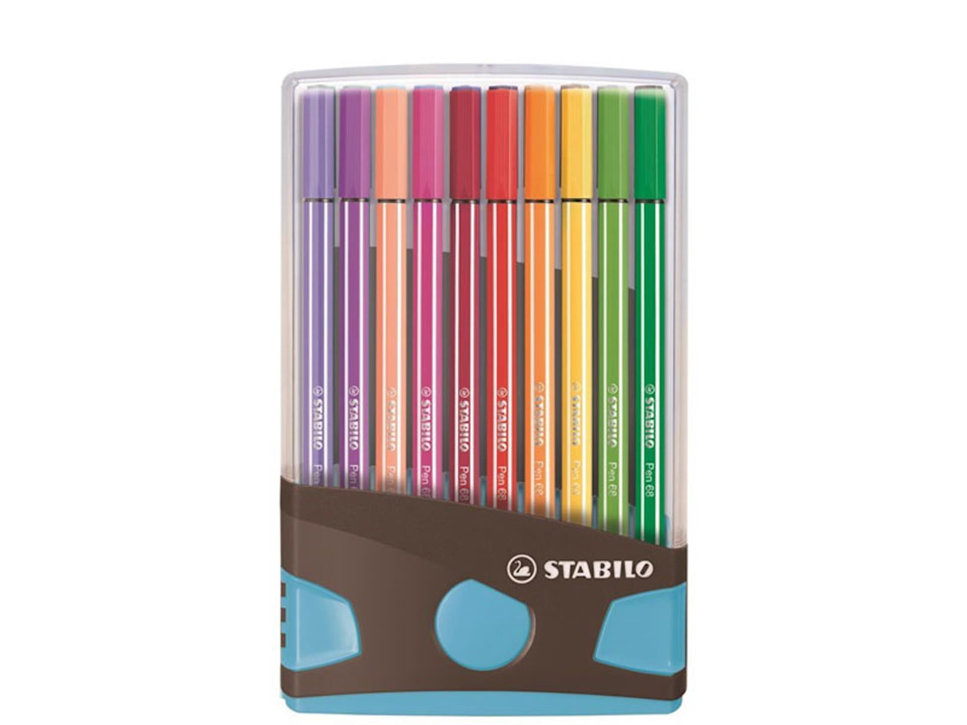 Stabilo Pen 68 Farbparade Anthrazit hellblau, 20st.