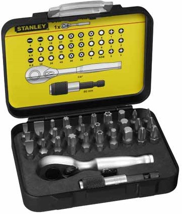 Stanley Handwerkzeug-Bit-Set Expert Pro 1 4 – Ratschenschlüssel (32-teilig) – 1-13-904