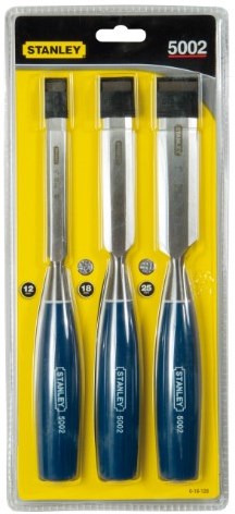 Stanley Handwerkzeug-Holzmeißel-Set 3-teilig (12, 18, 25 mm) – 0-16-128