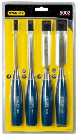 Stanley Handwerkzeug-Holzmeißel-Set 4-teilig (6, 12, 18, 25 mm) – 0-16-129