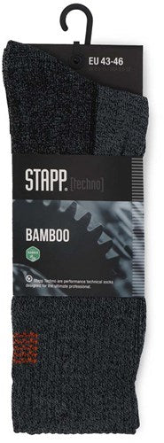 Stapp Techno Bambussocke 28400 dunkelgrau orange | 6556 dunkelgrauorange | Größe 42 - 00.134.007.39