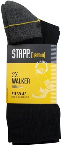 Stapp gelbe Walker Coolmax 2er-Pack Socken 4425 | 699 schwarz | Größe 46 - 38.134.009.02