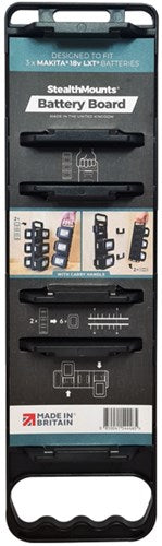 Stealthmounts Batterieplatine für Makita LXT mit Griff | schwarz - bd-mk18-h-1