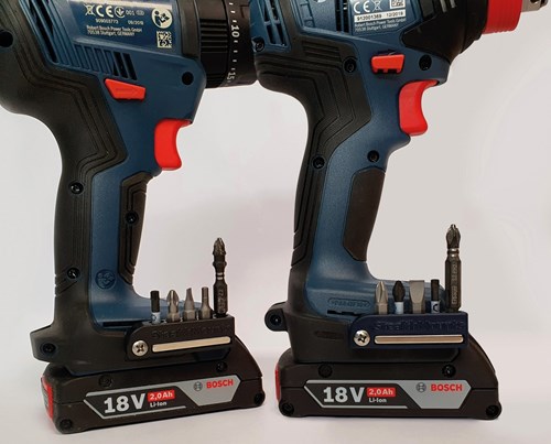 Stealth Mounts Bithalter für Bosch 18V | 2 Stück | schwarz - bra-bo-blk-2