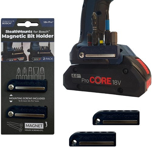 Stealth Mounts Bithalter für Bosch 18V | blau | 2 Stück - bra-bo-blu-2