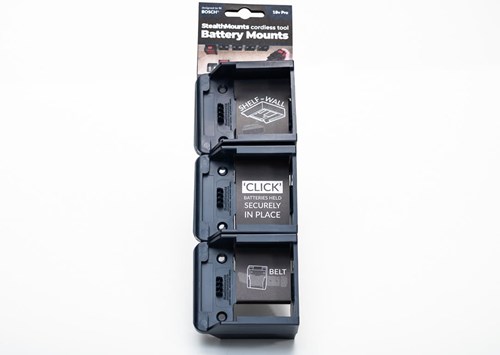 Stealthmounts BM-BO18-Blu-6 Batteriehalter für Bosch 18V Pro | blau | 6er-Pack – bm-bo18-blu-6