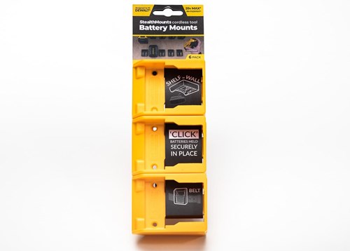 Stealthmounts BM-DW20-YLW-6 Batteriehalter für Dewalt XR Flexvolt | gelb | 6er-Pack – bm-dw20-ylw-6