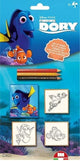Finden von Dory Wooden Stamp Set mit farbigen Stiften
