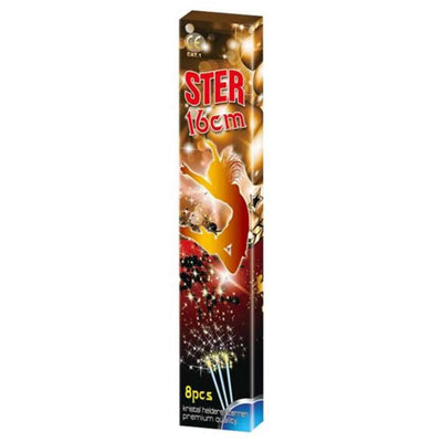 Van der Doelen Sterne 16 cm 10 Kisten mit 8 Teilen verpackte Katze 1 Feuerwerkskörper