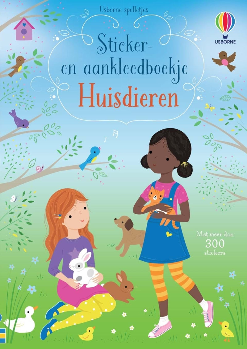 Haustiere aufklebern und Dressingbuch
