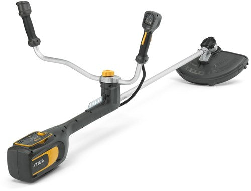 Stiga BC 700E B Kit Akku-Freischneider | 7er-Reihe | 0,5 kW | Induktion | 38cm | Fahrrad | Dreikreis | b w | 1x 48V E440 Akku + C 430 F Ladegerät | Doppelgurt – promo_bc700ebkit