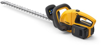 Stiga HT 300e Kit Akku-Heckenschere | 3er-Reihe | 0,3 kW | Kohlebürsten | 54cm | 23mm | inkl. 2x 2,0Ah 20V E 22 Akku + C 215 S Ladegerät - 273302501 ST1