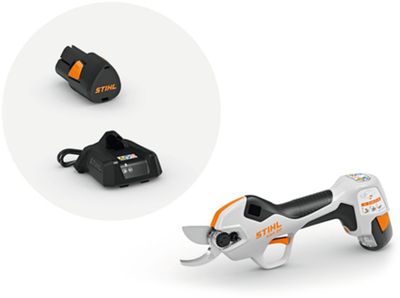 Stihl asa 20 Akku-Gartenschere | Achssystem | Set mit 1 Ladegerät und 2 Achsbatterien - va050116210
