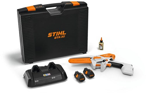 Stihl GTA 30 Set Mini-Akku-Kettensäge | inkl. 2x Achsbatterie und 5-2 Ladegerät – ga050116910