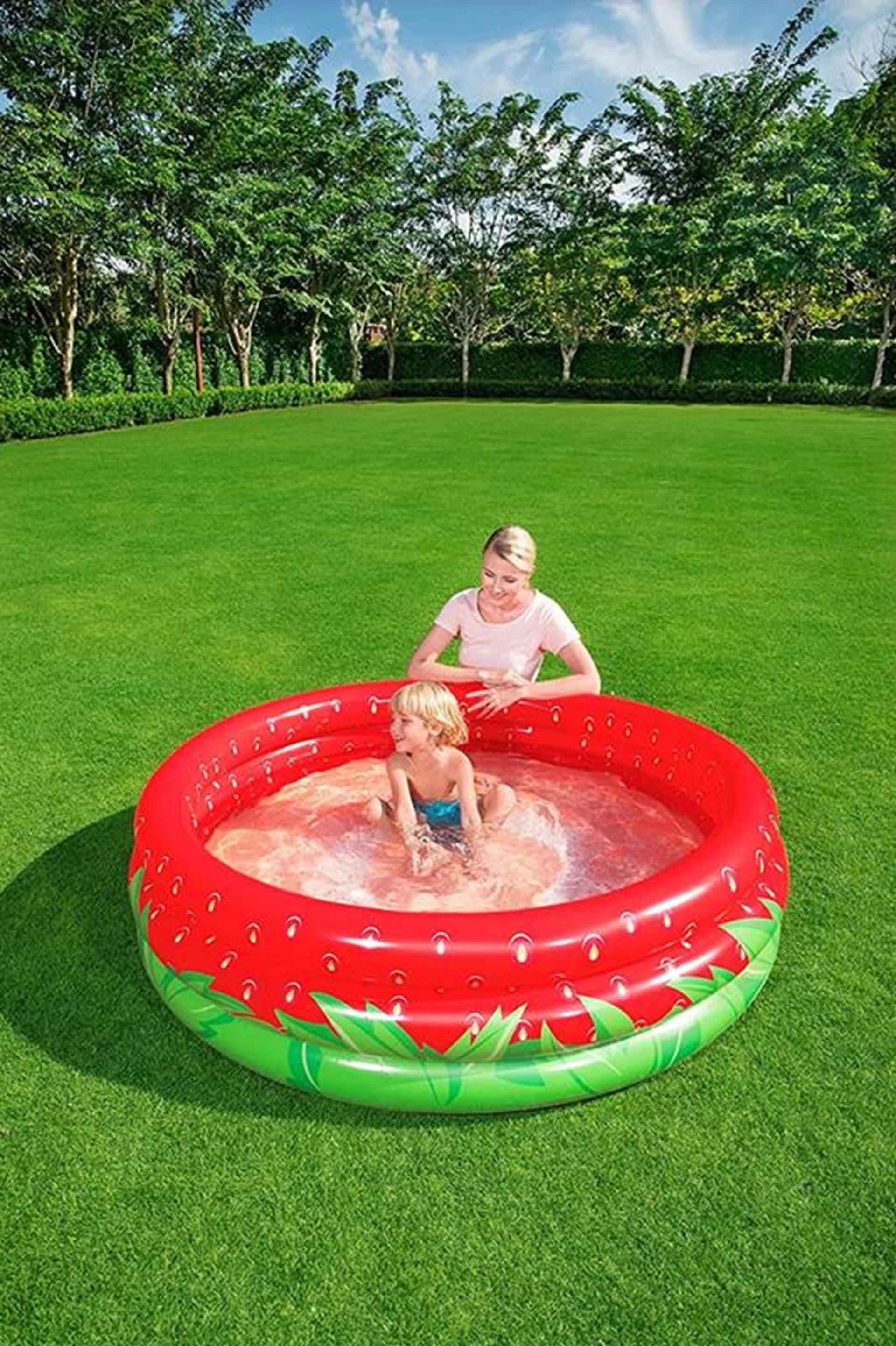 Bestway Schwimmbad 3-Ring-Erdbeere 160x38cm