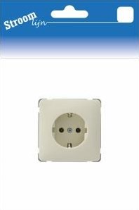 Streamline-Einbausteckdose Ra Peha Single Cream – 6602014