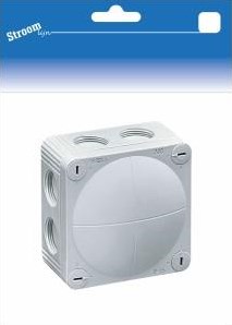 Streamline-Anschlusskasten Wiska 308 + Kabelverschraubungen 74x74x50mm 6634000