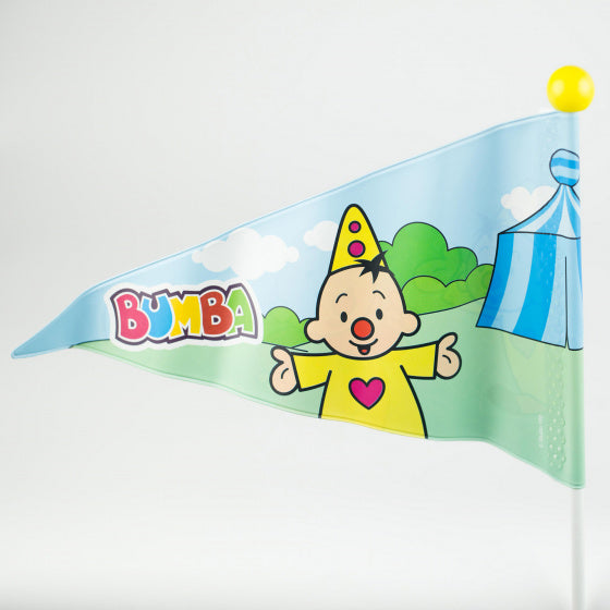 Studio 100 Fahrradflagge Bumba Junior 150 cm Vinyl weiß gelb 2-Stück