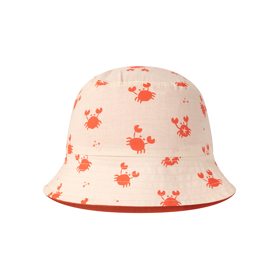 Crabby | Beige Red UV reversibler Sonnenhut